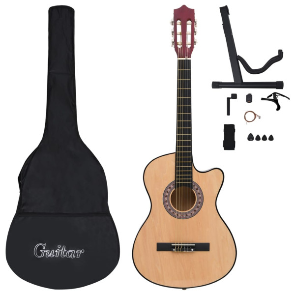 Set de guitarra acústica 12 piezas con cutaway 6 cuerdas 38 M 2