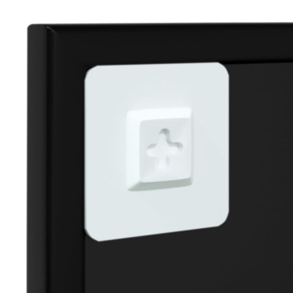 Espejo de pared metal negro 60x60 cm M 5