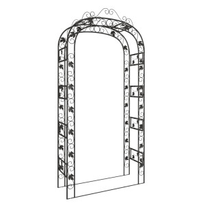 Arco de jardim 116x45x240 cm aço preto H