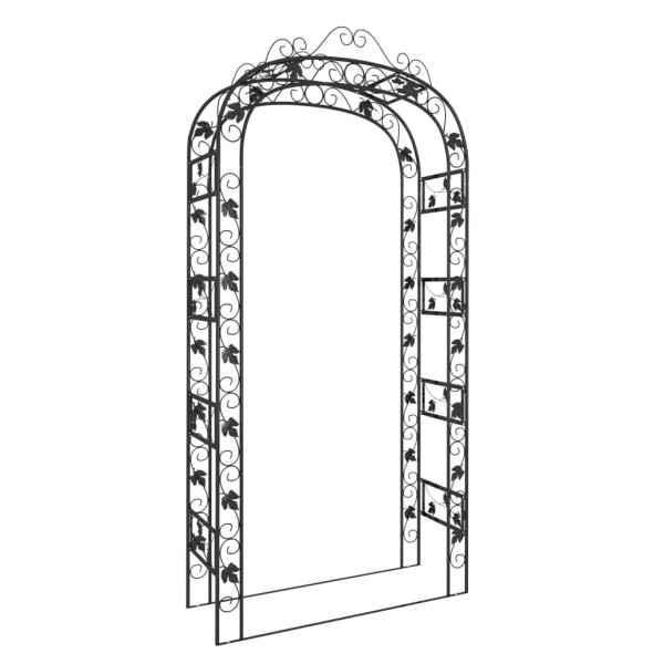 Arco de jardín acero negro 116x45x240 cm M 2