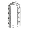Arco de jardim 116x45x240 cm aço preto 2