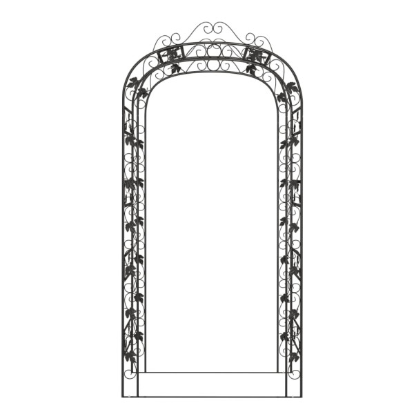 Arco de jardim 116x45x240 cm aço preto M 3
