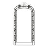Arco de jardim 116x45x240 cm aço preto 3