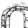 Arco de jardim 116x45x240 cm aço preto 5