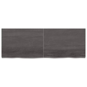 Estante de pared madera roble tratada gris oscuro 140x50x4 cm H