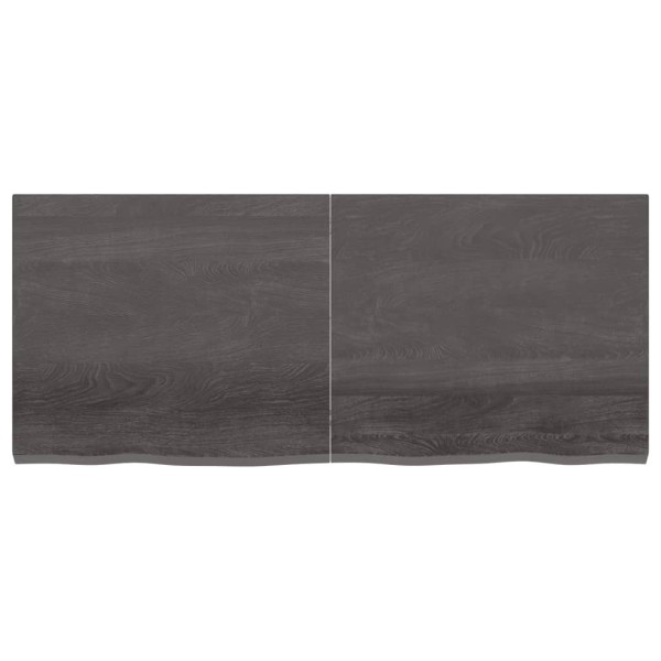 Estante de pared madera roble tratada gris oscuro 140x60x4 cm M 2