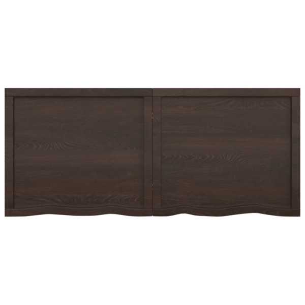 Estante de pared madera roble tratada gris oscuro 140x60x6 cm M 3