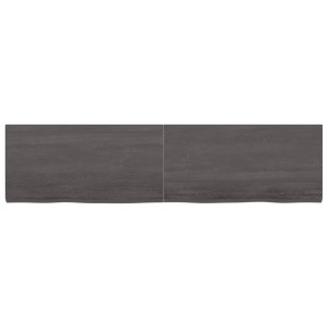 Estante de pared madera roble tratada gris oscuro 160x40x4 cm H