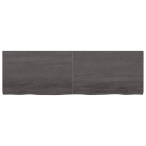Estante de pared madera roble tratada gris oscuro 160x50x4 cm H