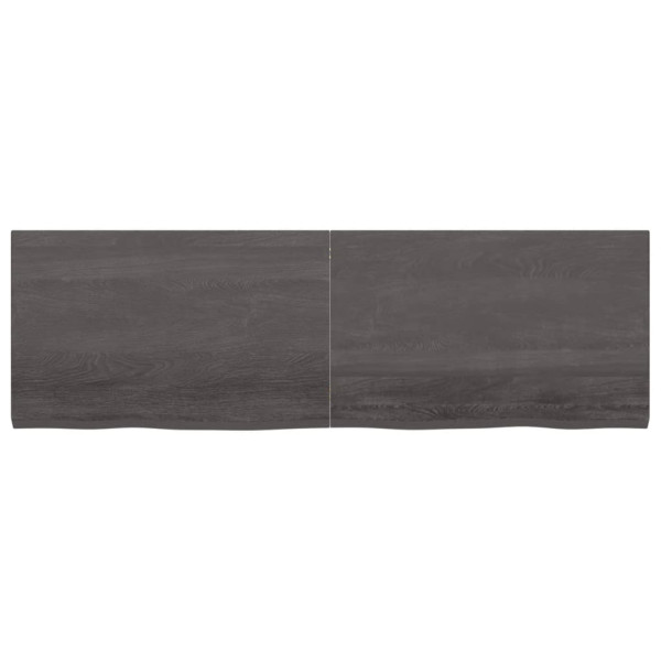 Estante de pared madera roble tratada gris oscuro 160x50x4 cm M 2