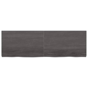 Estante de pared madera roble tratada gris oscuro 160x50x6 cm H