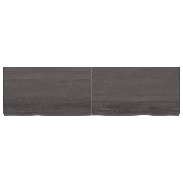 Estante de pared madera roble tratada gris oscuro 180x50x6 cm M 2