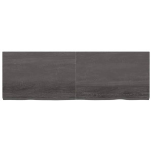 Estante de pared madera roble tratada gris oscuro 180x60x6 cm H