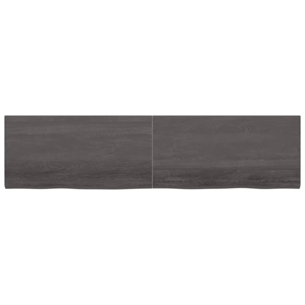 Estante de pared madera roble tratada gris oscuro 200x50x4 cm M 2