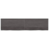 Estante de pared madera roble tratada gris oscuro 200x50x4 cm 2