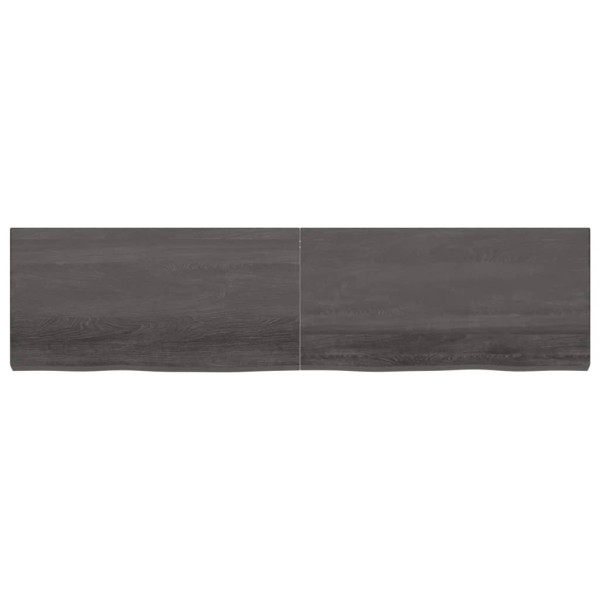 Estante de pared madera roble tratada gris oscuro 200x50x6 cm M 2