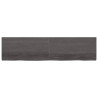 Estante de pared madera roble tratada gris oscuro 200x50x6 cm 2