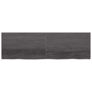 Estante de pared madera roble tratada gris oscuro 200x60x4 cm H