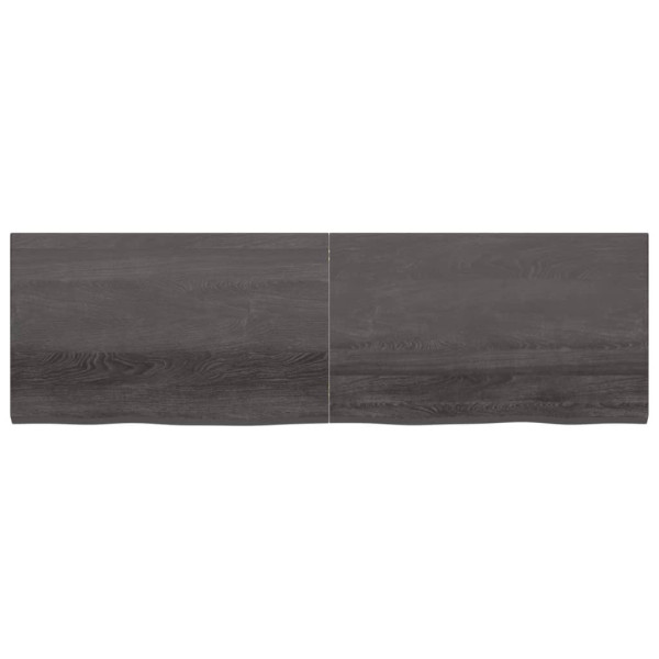 Estante de pared madera roble tratada gris oscuro 200x60x4 cm M 2