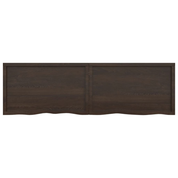 Estante de pared madera roble tratada gris oscuro 200x60x4 cm M 3
