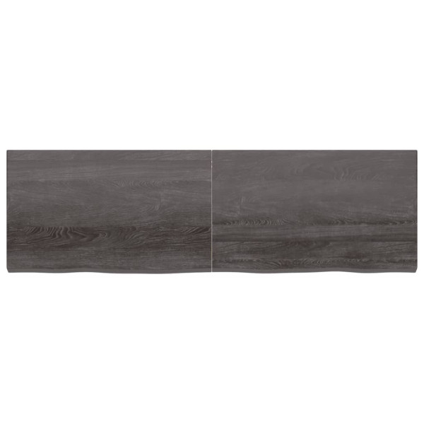Estante de pared madera roble tratada gris oscuro 200x60x6 cm M 2