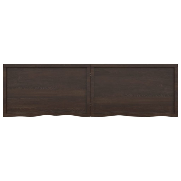 Estante de pared madera roble tratada gris oscuro 200x60x6 cm M 3