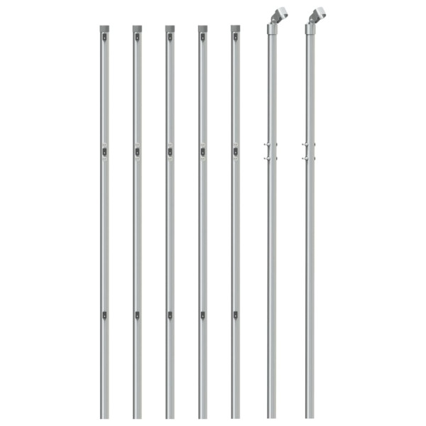 Cerca de arame 1x10 m prateado M 3