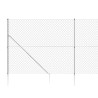 Cerca de alambre con pinchos de anclaje plateado 1.6x10 m 4