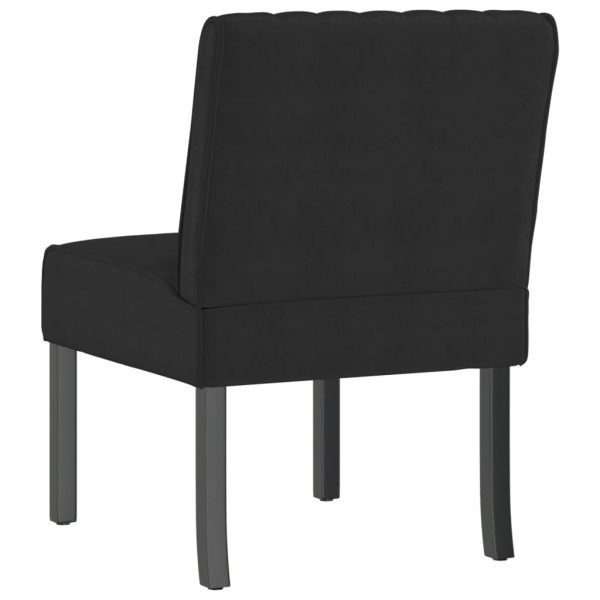 Silla tapizada de terciopelo negro M 5