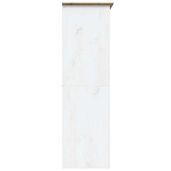 Roupeiro BODO 146x53.5x173 cm pinho maciço branco e castanho M 4