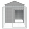 Gallinero con corral acero galvanizado gris claro 117x201x123cm 3