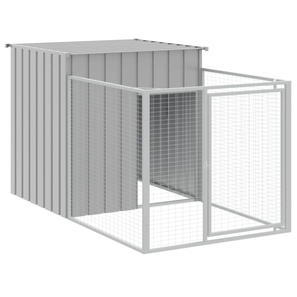 Caseta peroos corral acero galvanizado gris claro 110x201x110cm M 2