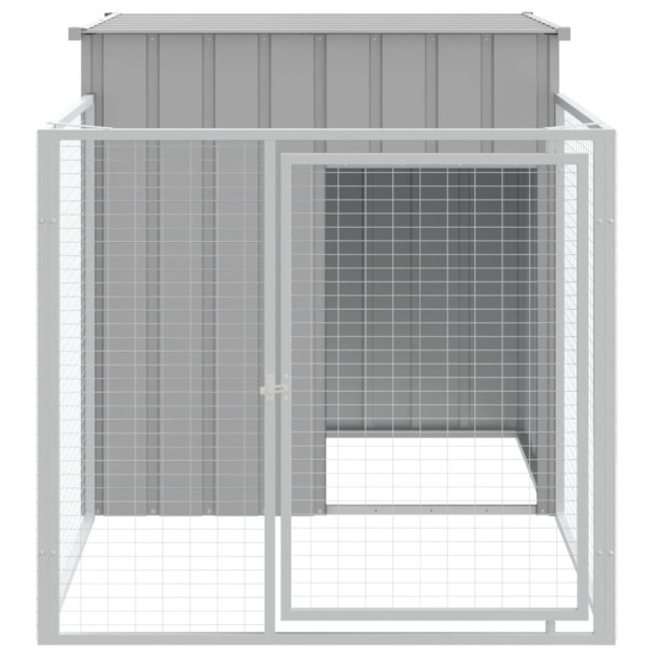 Caseta peroos corral acero galvanizado gris claro 110x201x110cm M 3