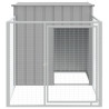 Casota para cães com parque aço galvanizado cinzento-claro 3