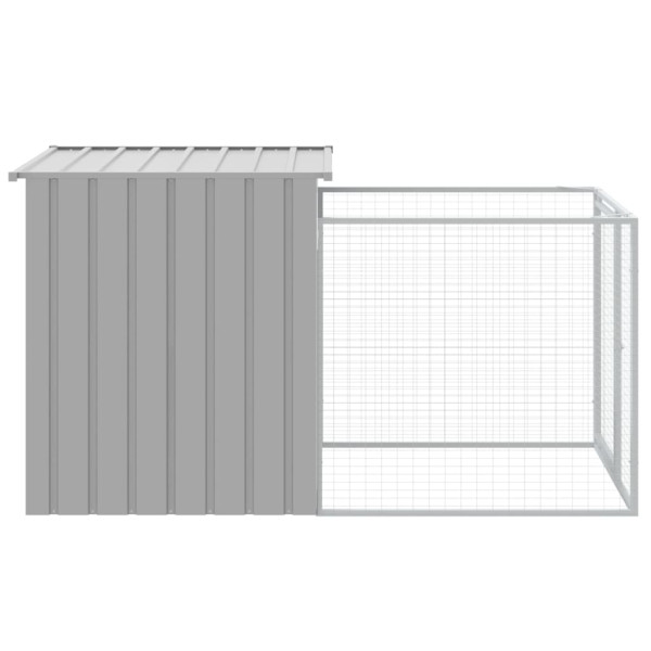 Caseta peroos corral acero galvanizado gris claro 110x201x110cm M 4