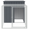 Gallinero con corral acero galvanizado gris 110x201x110 cm 3