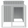 Gallinero con corral acero galvanizado gris claro 110x201x110cm 3