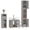 Set de muebles de baño 3 pzas madera contrachapada gris sonoma 4