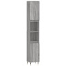 Set de muebles de baño 3 pzas madera contrachapada gris sonoma 5