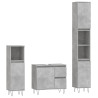 Set muebles de baño 2 piezas madera contrachapada gris hormigón 2