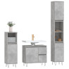 Set muebles de baño 2 piezas madera contrachapada gris hormigón 3
