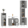 Set muebles de baño 2 piezas madera contrachapada gris hormigón 4