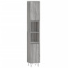 Set de muebles de baño 3 pzas madera contrachapada gris sonoma 5