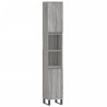 Set de muebles de baño 3 pzas madera contrachapada gris sonoma 5