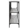 Mesa consola hierro y madera ingeniería gris Sonoma 160x30x75cm 5