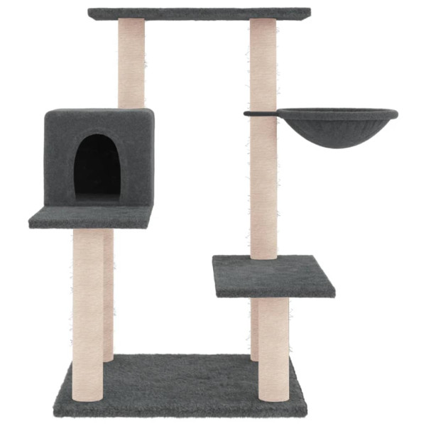 Árvore p/ gatos postes arranhadores sisal 82.5 cm cinza-escuro M 3