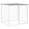 Galinheiro com teto 103x98x90 cm aço galvanizado cinza-claro 2