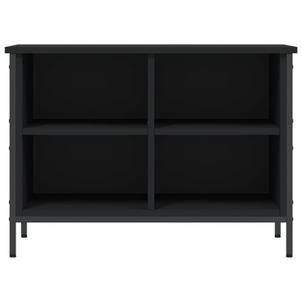 Zapatero madera de ingeniería negro 69x35x50 cm M 4