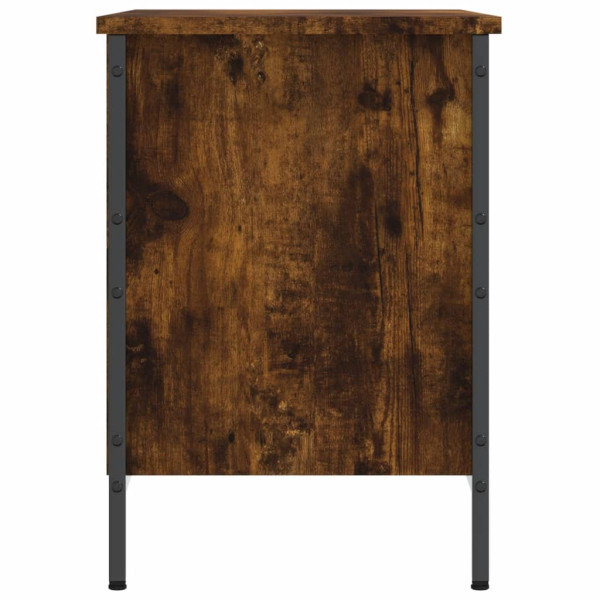 Zapatero madera de ingeniería roble ahumado 69x35x50 cm M 5