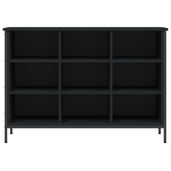 Zapatero madera de ingeniería negro 100x35x70 cm M 4